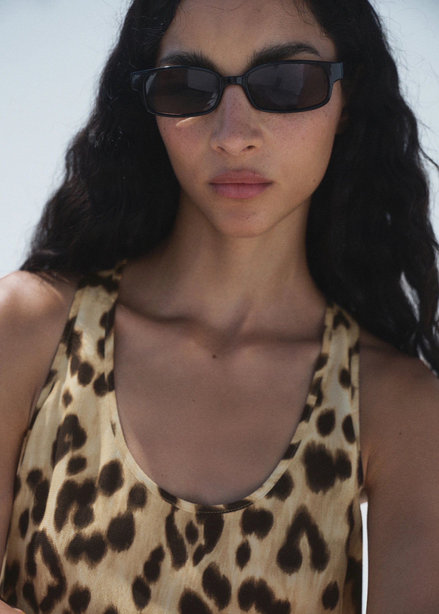 Leopard Print Low Cut Top