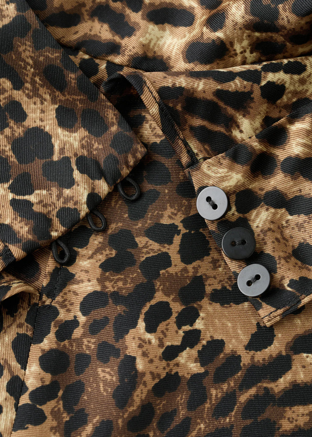 Leopard Print Satin Blouse