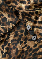 Leopard Print Satin Blouse