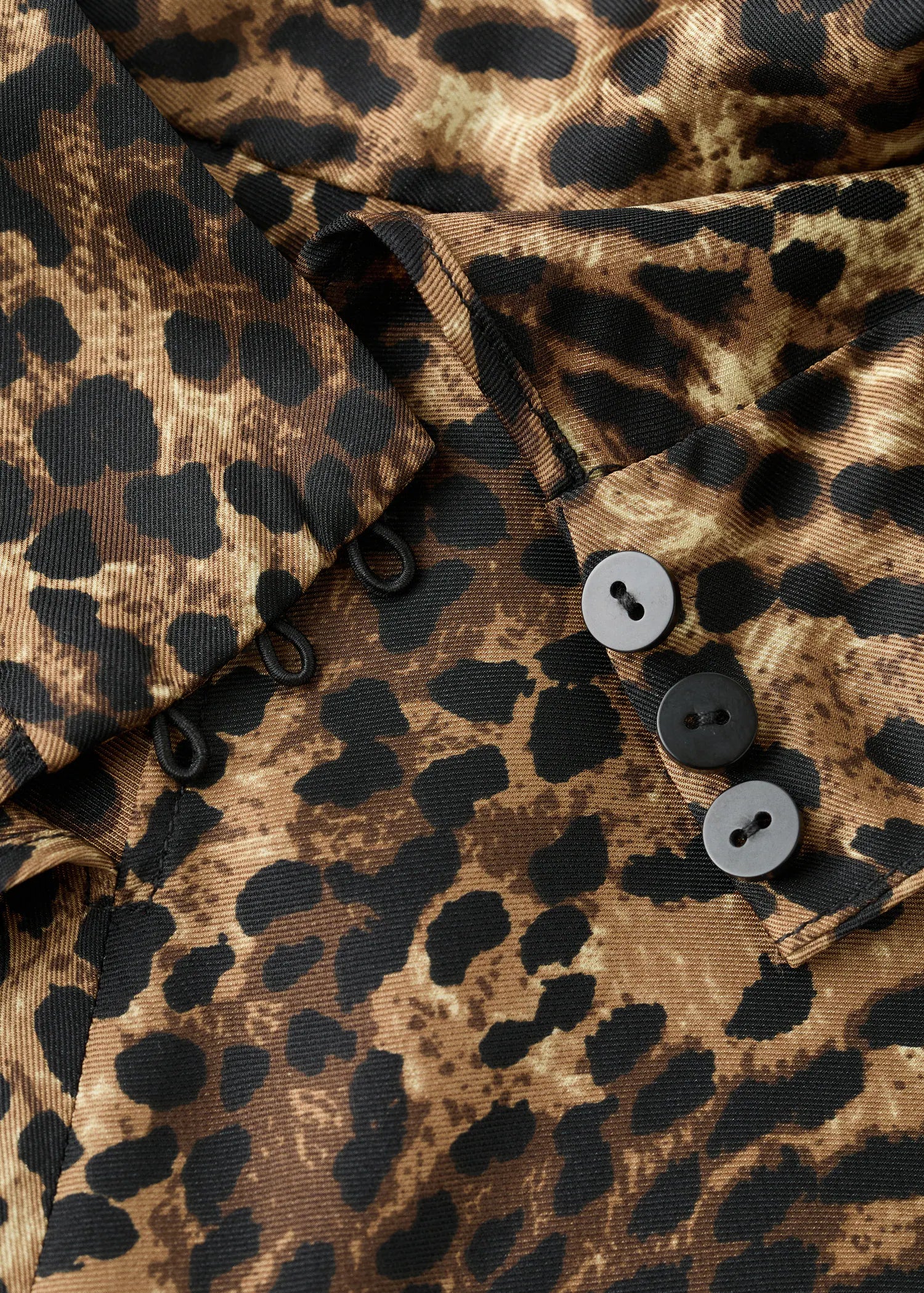 Leopard Print Satin Blouse