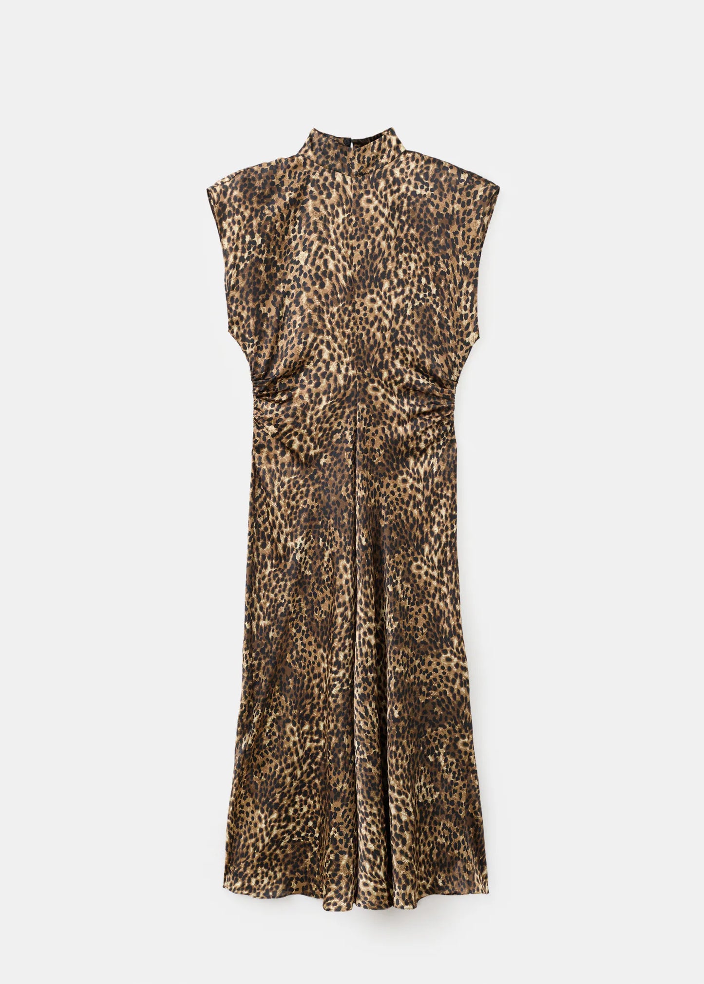 Leopard Print Satin Dress