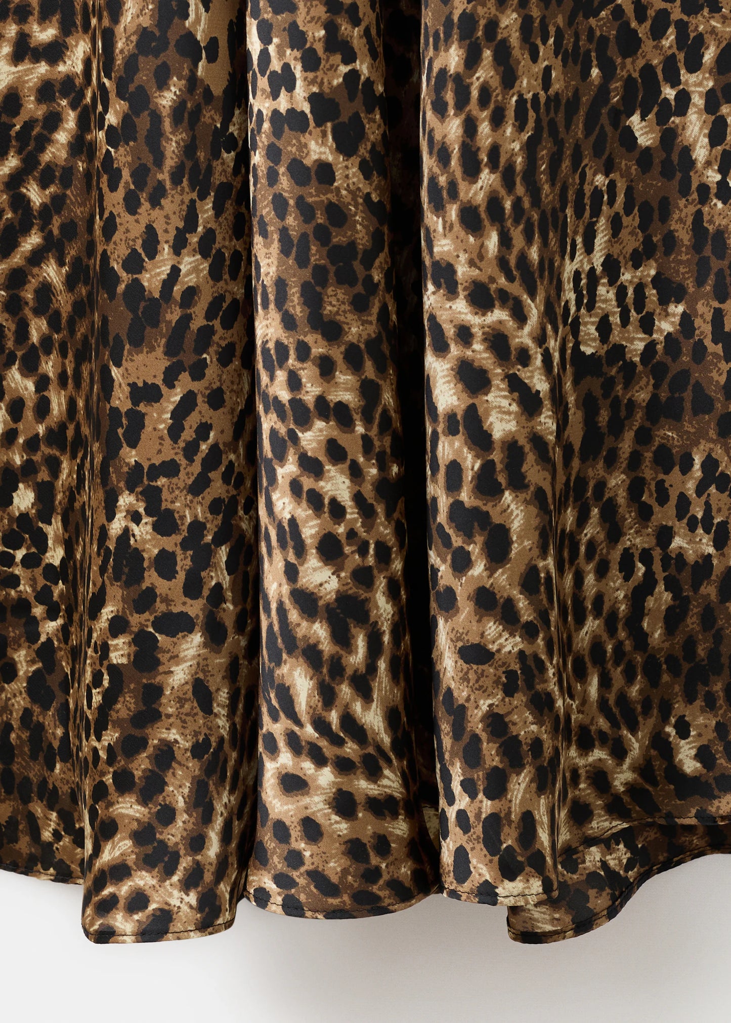 Leopard Print Satin Dress