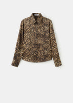 Leopard Print Satin Shirt