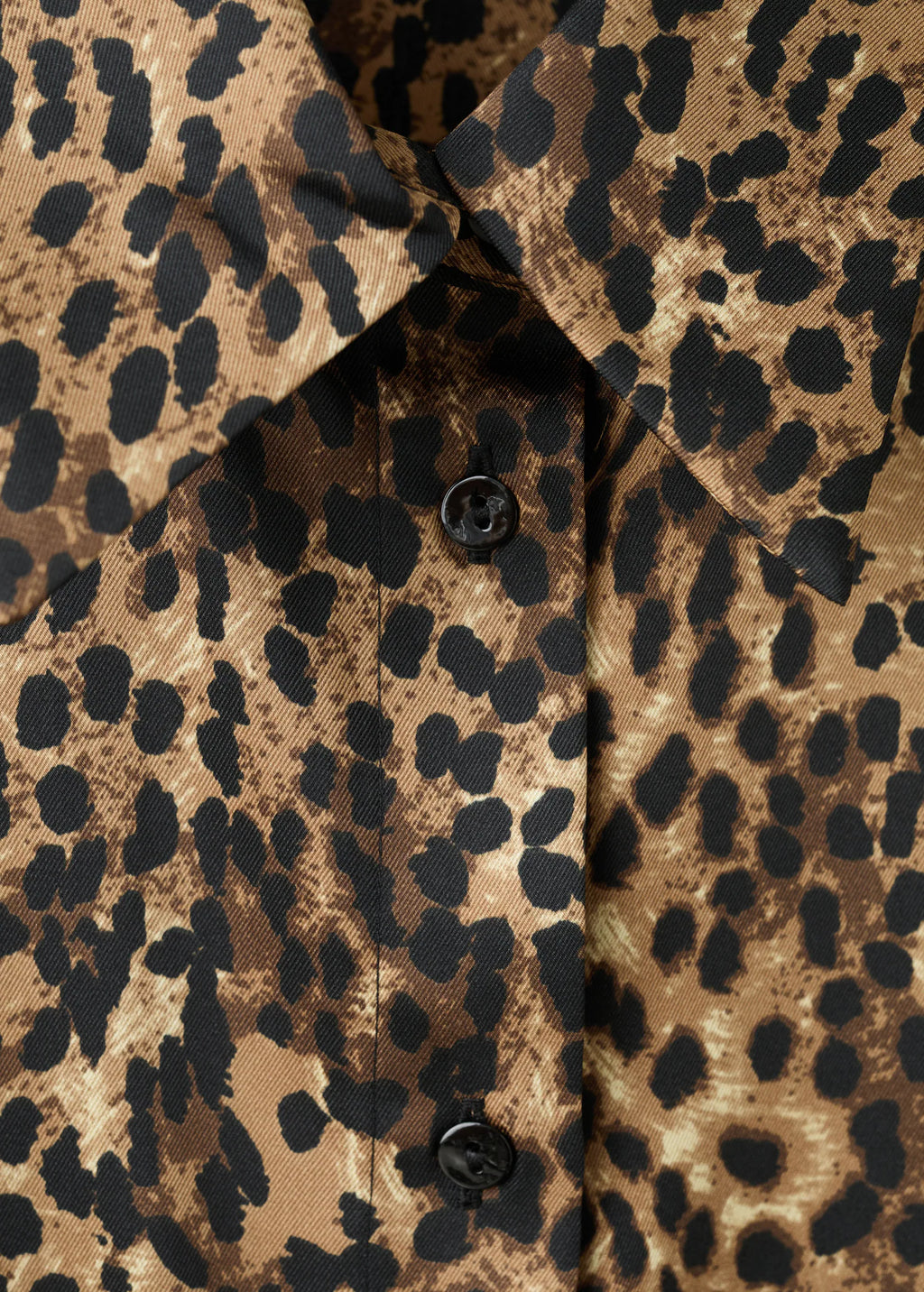 Leopard Print Satin Shirt