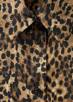 Leopard Print Satin Shirt