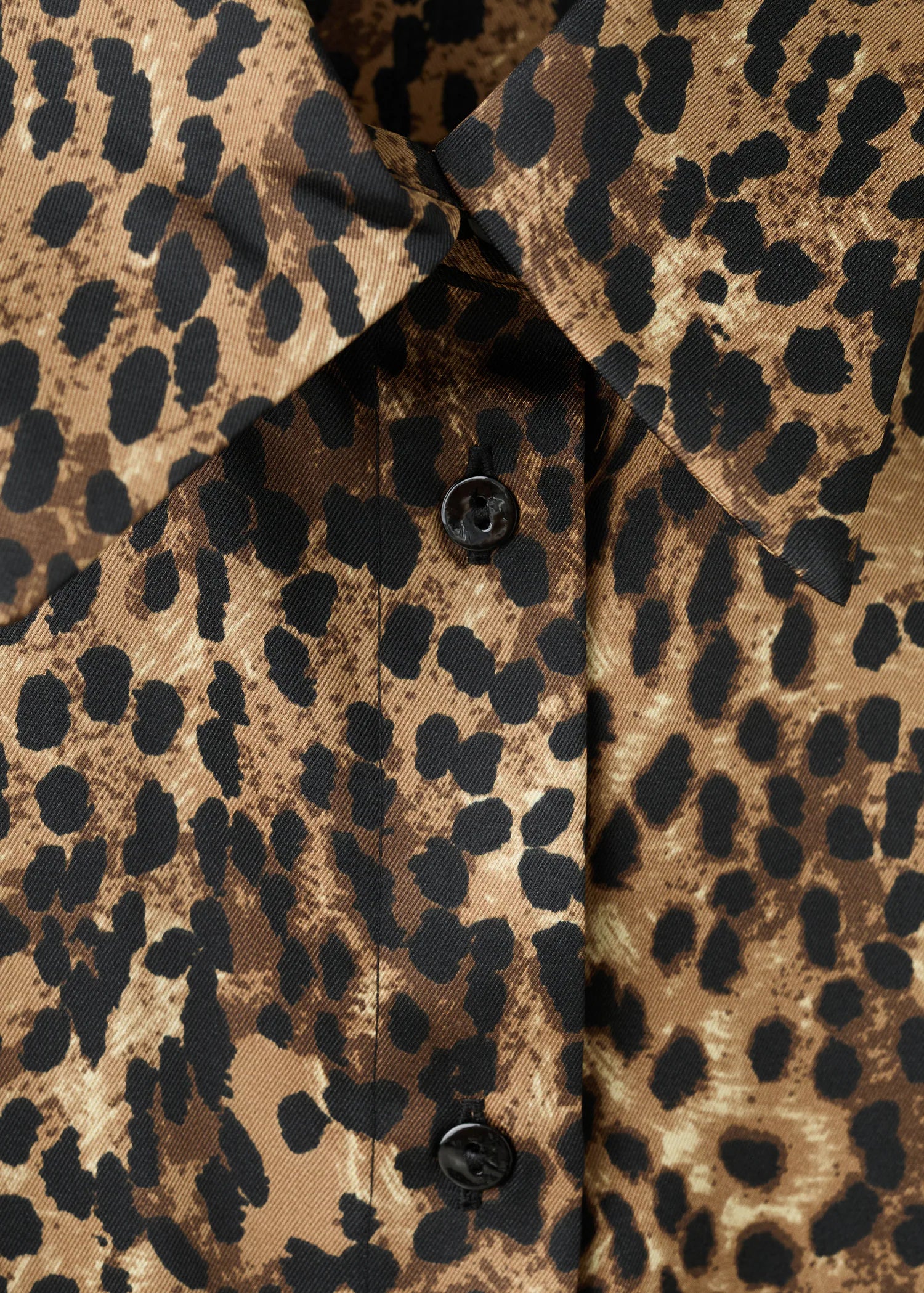 Leopard Print Satin Shirt