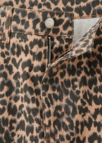 Leopard Print Straight Jeans
