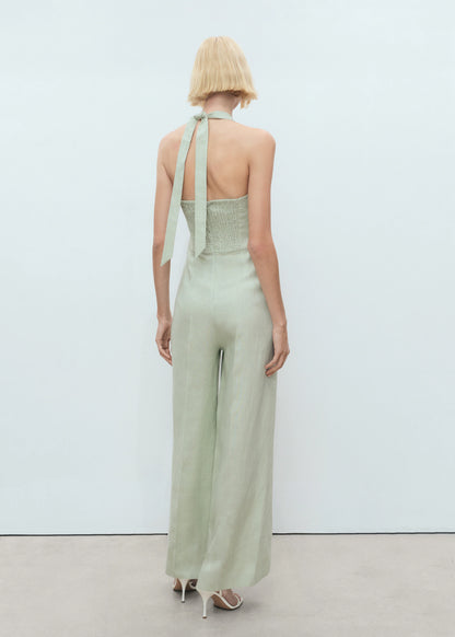 Linen Halter Jumpsuit