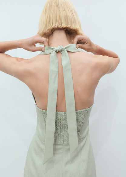 Linen Halter Jumpsuit
