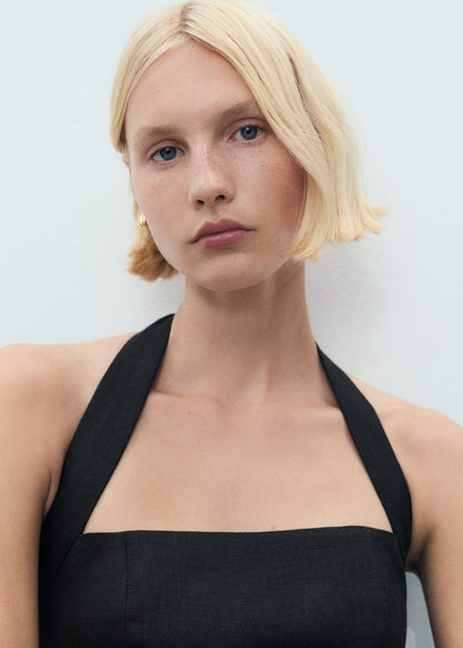 Linen Halter Jumpsuit