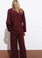 Linen Suit Jacket With Frayed Ends