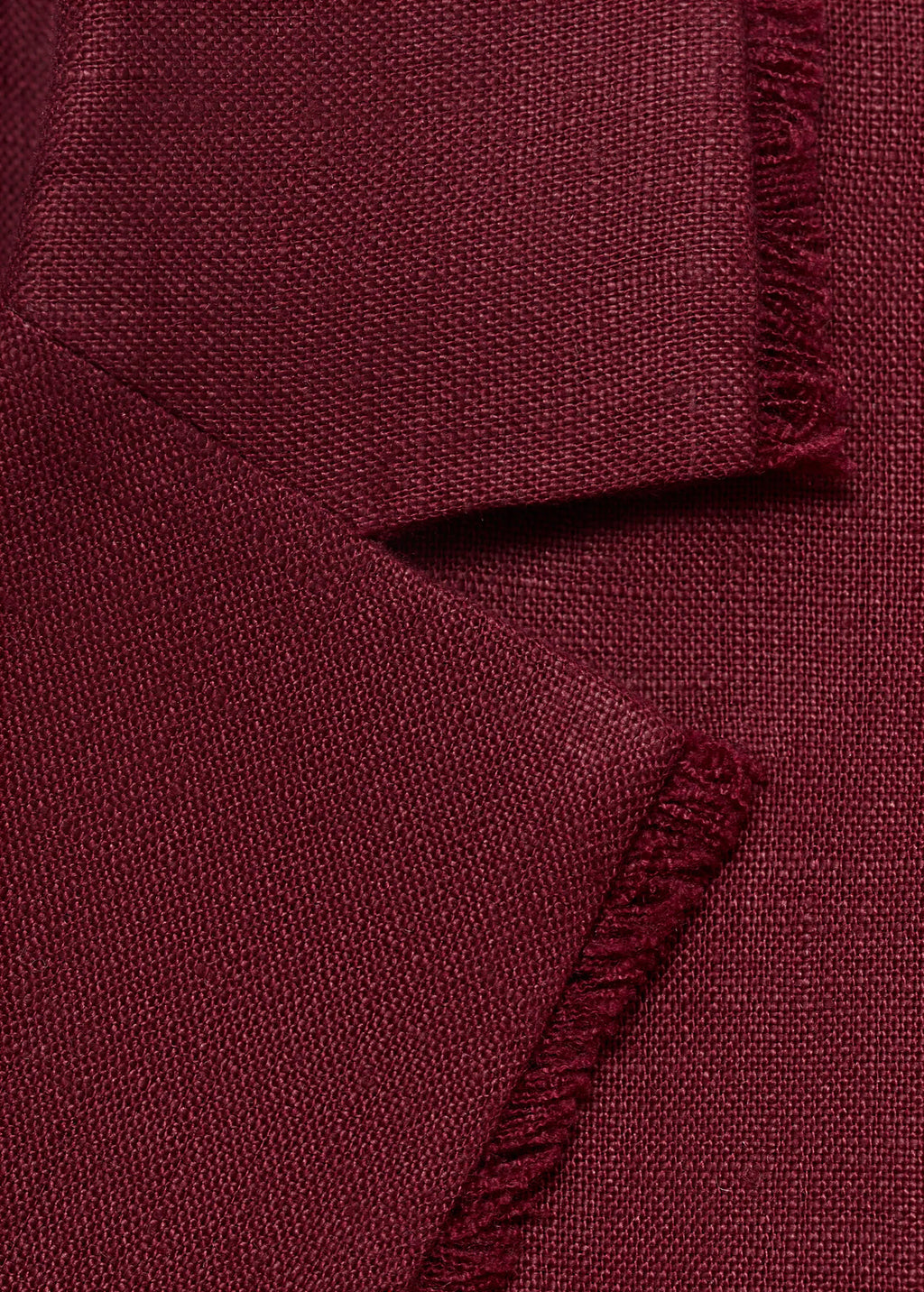 Linen Suit Jacket With Frayed Ends