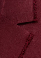 Linen Suit Jacket With Frayed Ends