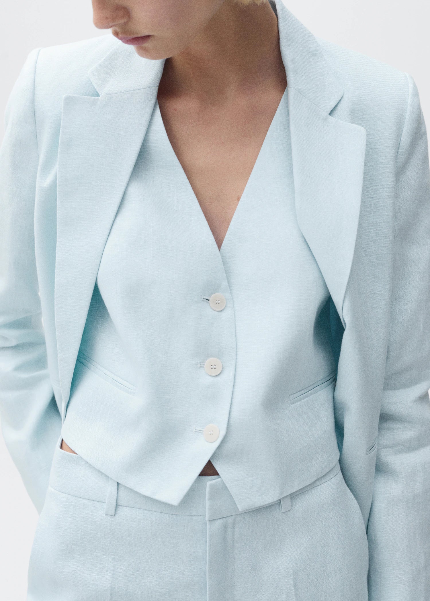 Linen Suit Waistcoat