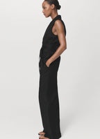 Linen Suit Waistcoat With Belt