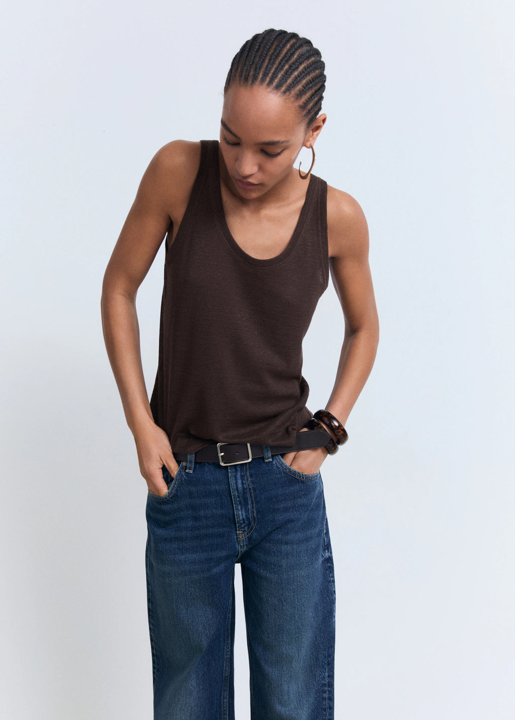 Linen Top With Sleeves