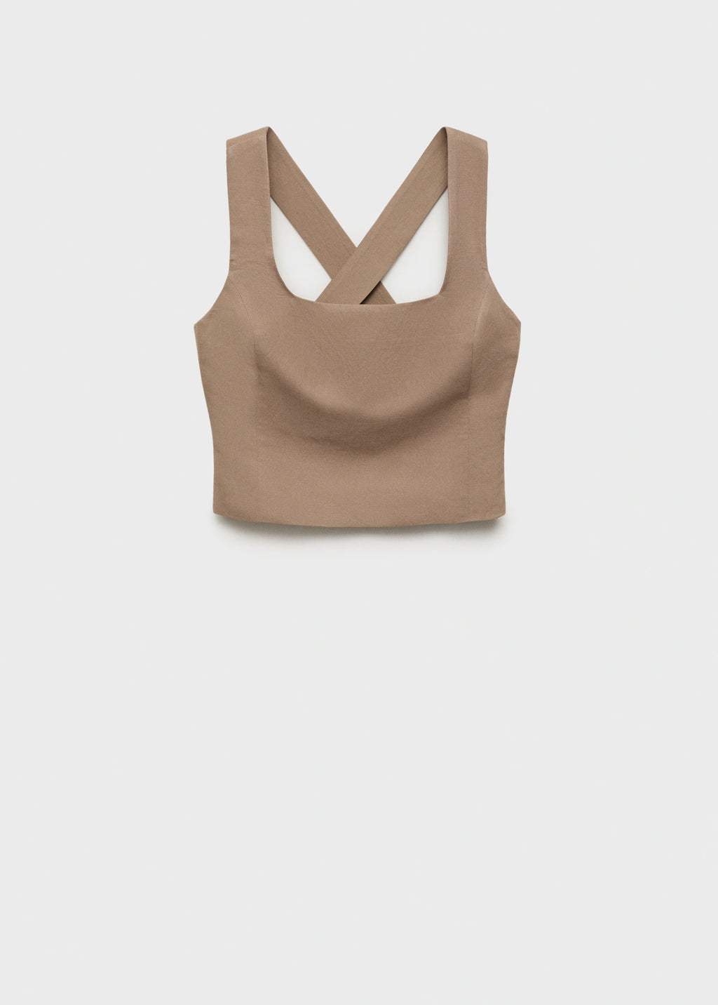 Linen Blend Cross Back Top