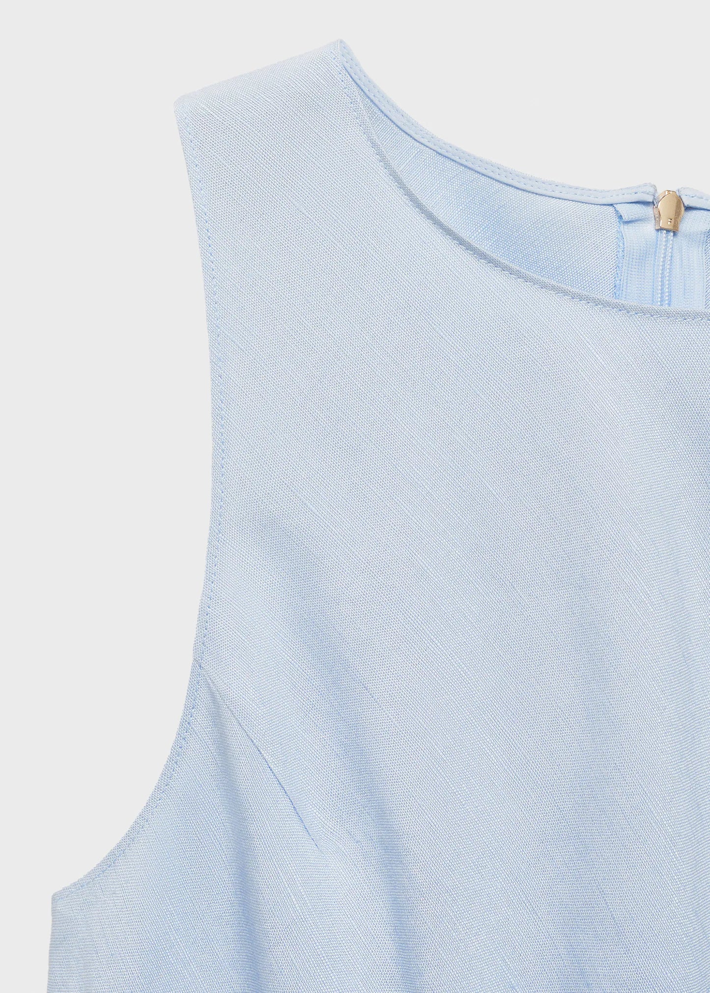 Linen Blend Midi Dress