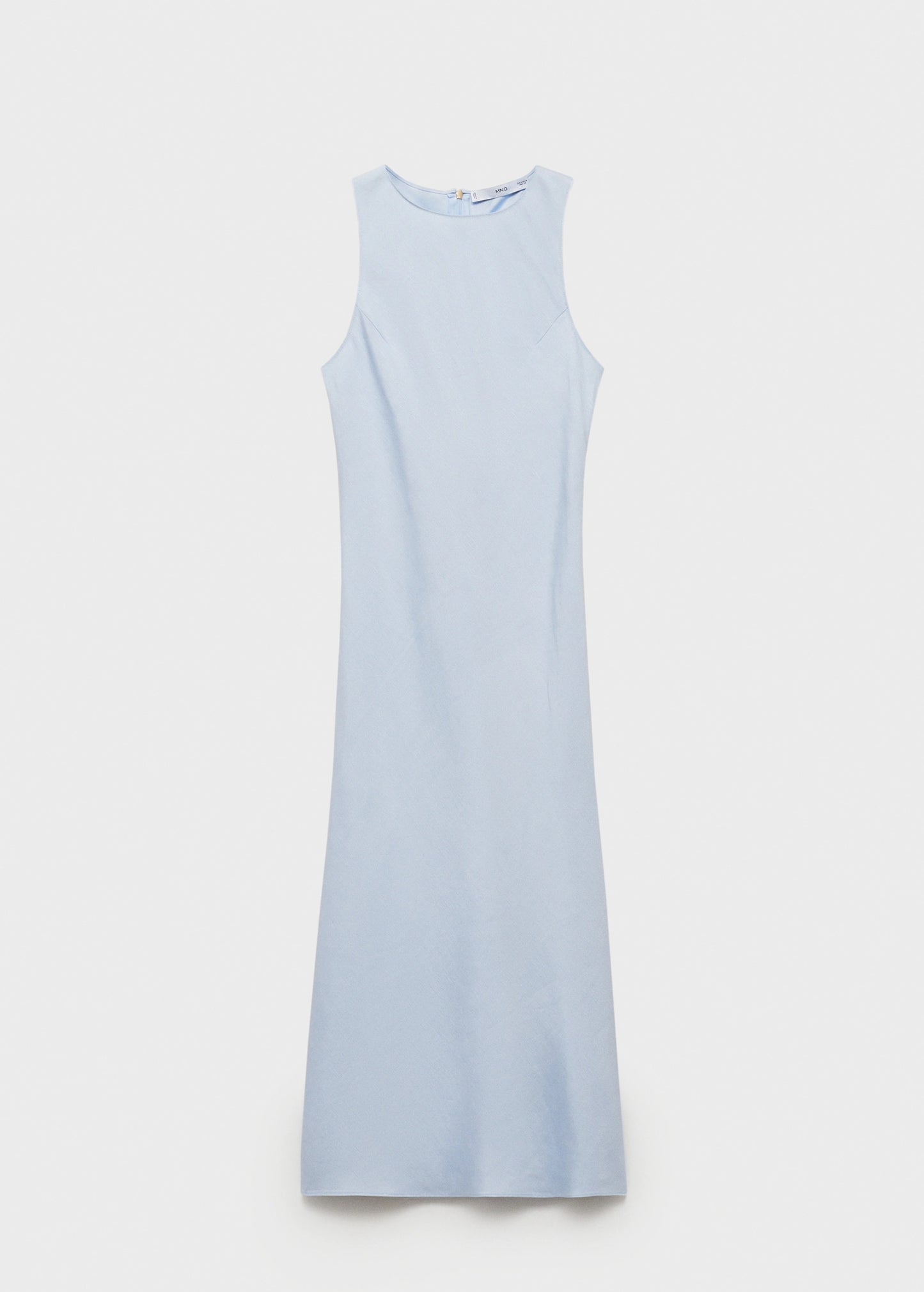 Linen Blend Midi Dress