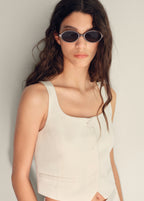 Linen Blend Suit Waistcoat