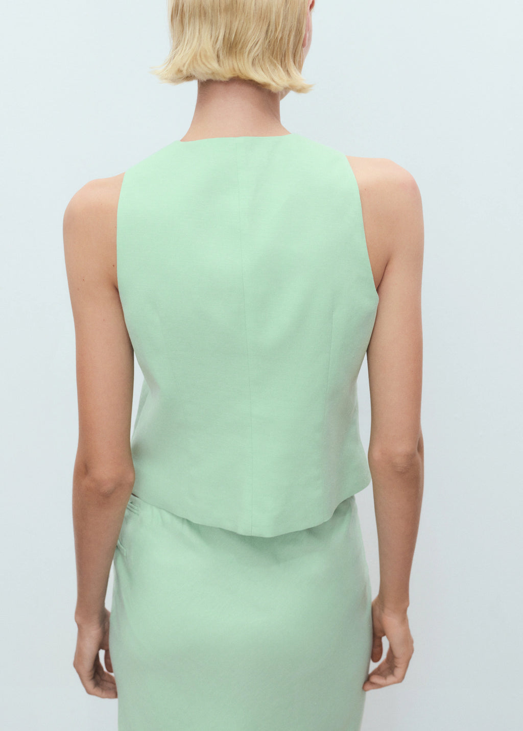 Linen Blend Suit Waistcoat