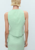 Linen Blend Suit Waistcoat