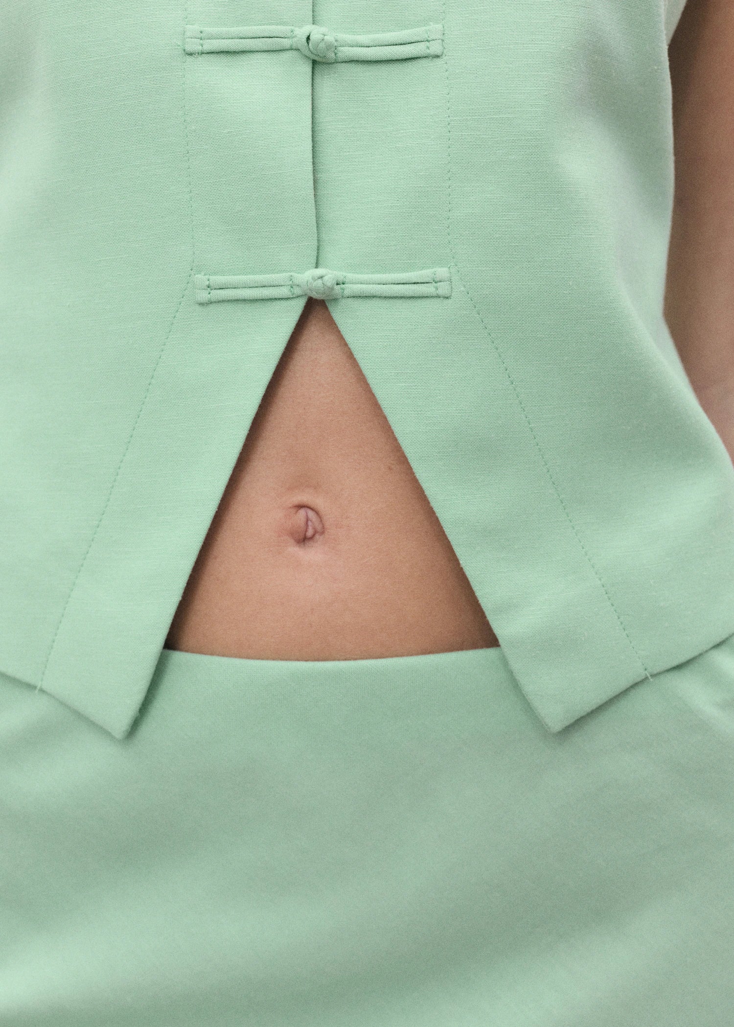 Linen Blend Suit Waistcoat