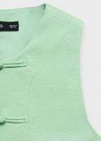 Linen Blend Suit Waistcoat