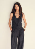 Linen Blend Suit Waistcoat