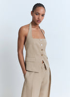 Linen Blend Suit Waistcoat