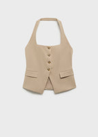 Linen Blend Suit Waistcoat