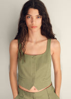 Linen Blend Suit Waistcoat