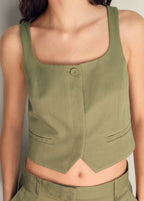 Linen Blend Suit Waistcoat