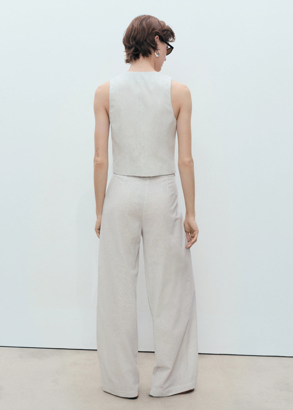 Linen Blend Suit Waistcoat