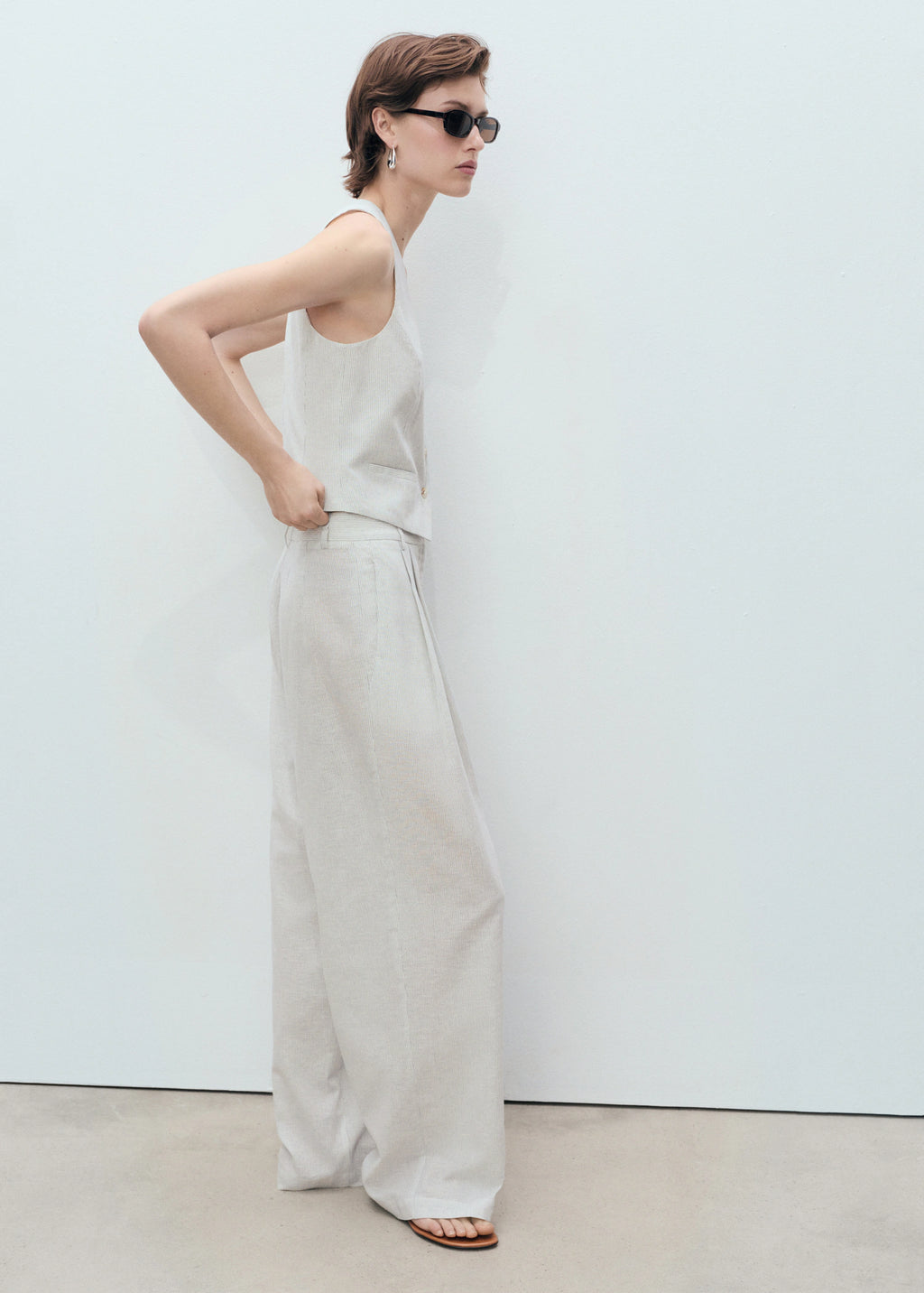 Linen Blend Suit Waistcoat