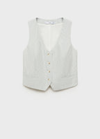 Linen Blend Suit Waistcoat