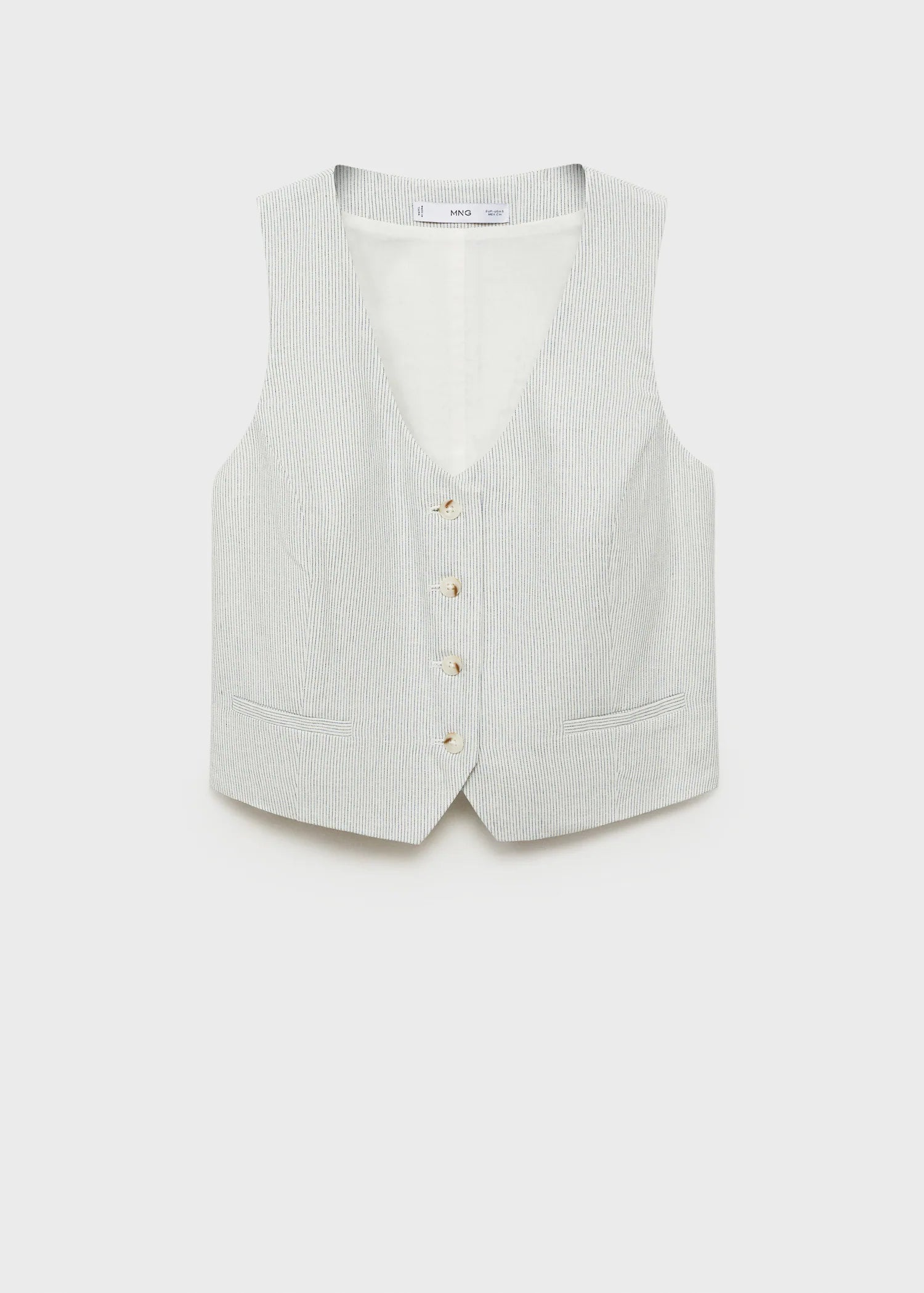 Linen Blend Suit Waistcoat