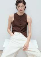 Linen Blend Suit Waistcoat