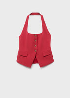 Linen Blend Suit Waistcoat