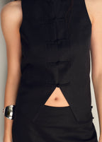 Linen Blend Suit Waistcoat