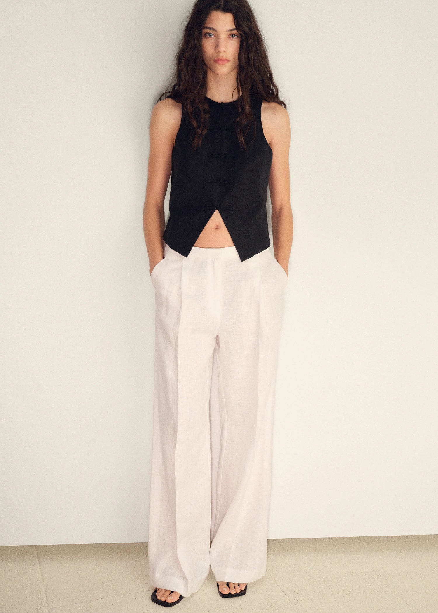 Linen Blend Suit Waistcoat