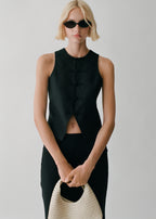 Linen Blend Suit Waistcoat