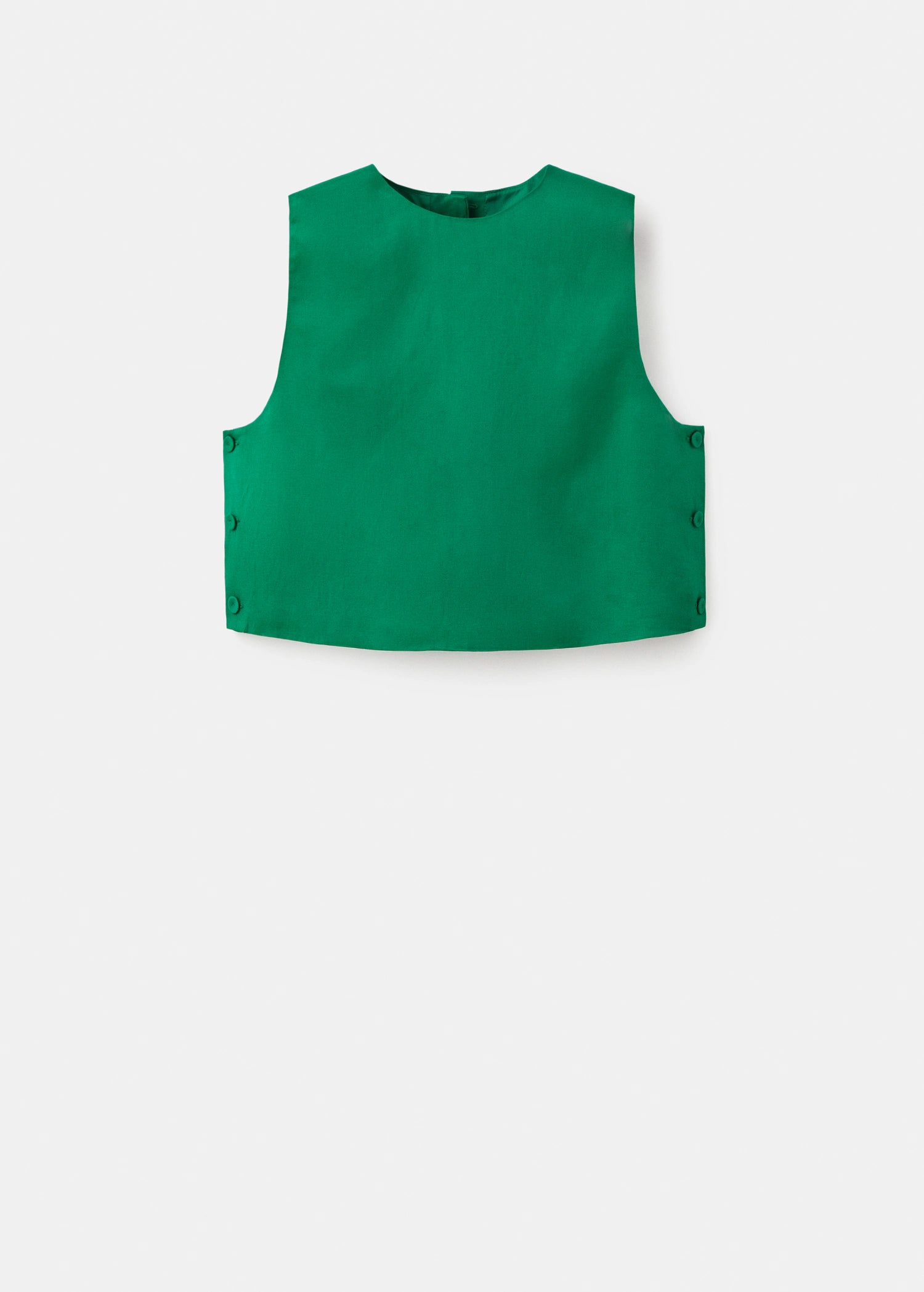 Linen Blend Top With Buttons