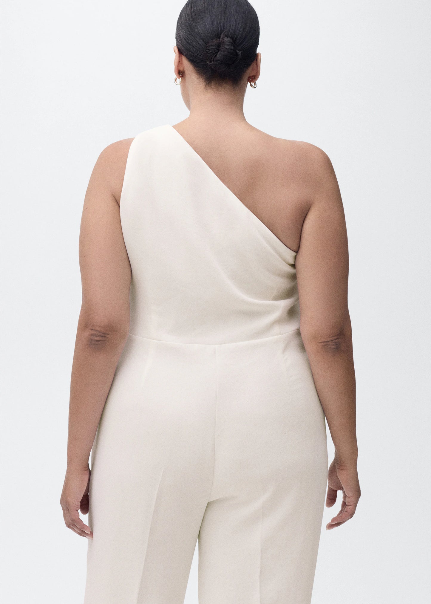 Long Asymmetrical Draped Jumpsuit