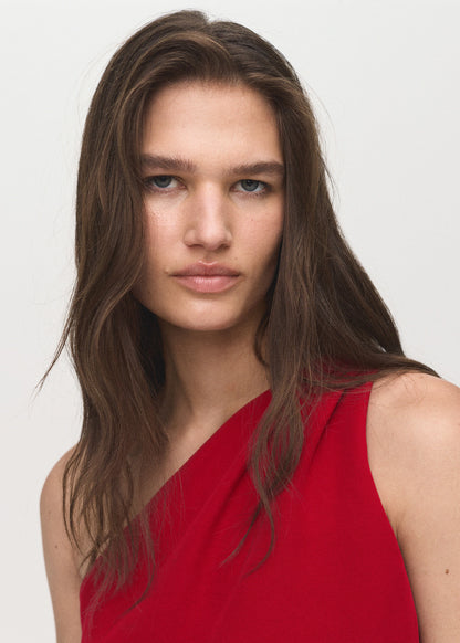 Long Asymmetrical Draped Jumpsuit