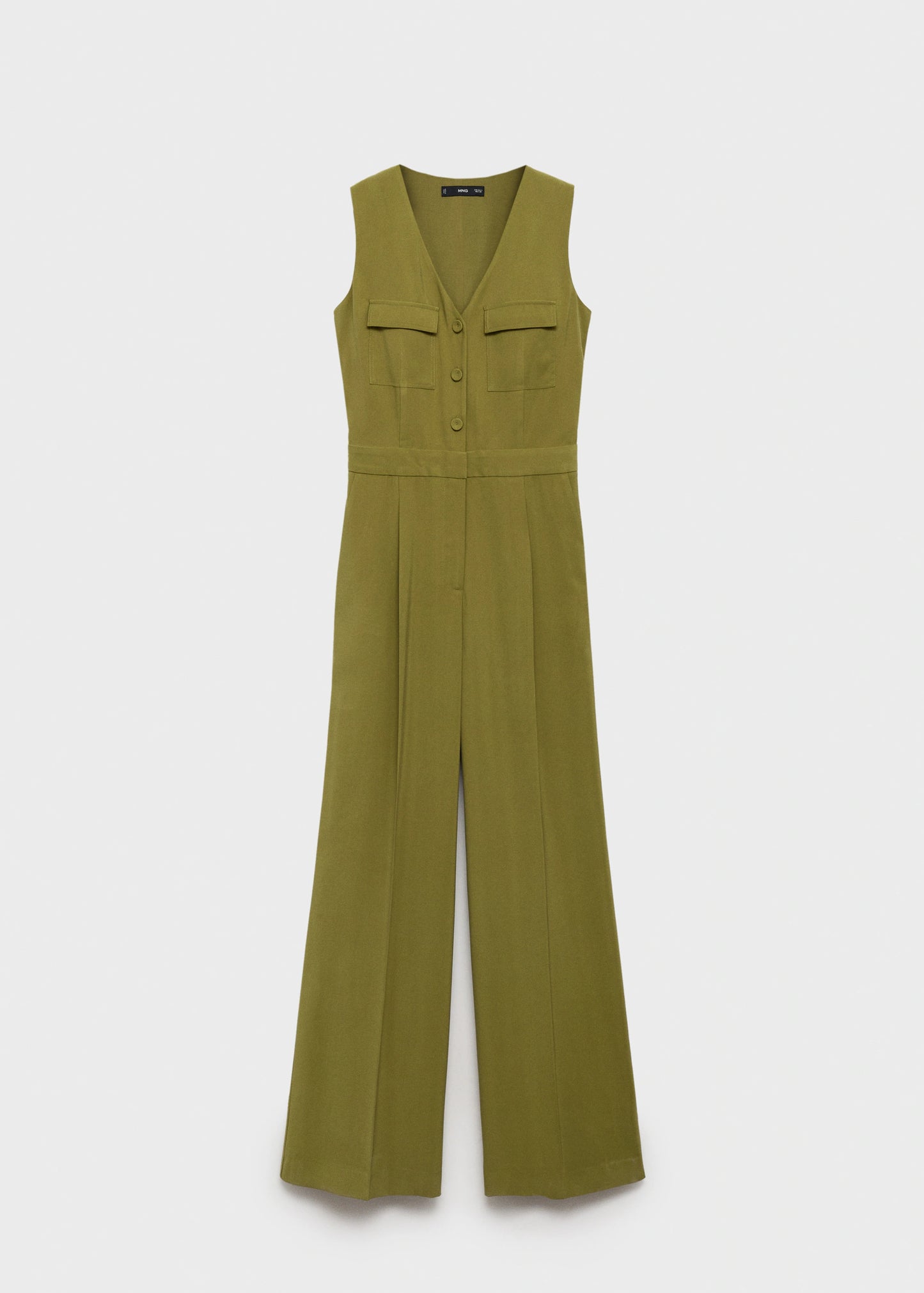 Long Chest Pocket Jumpsuit