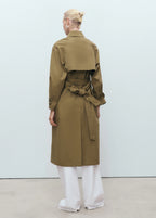 Long Double Breasted Trench Coat