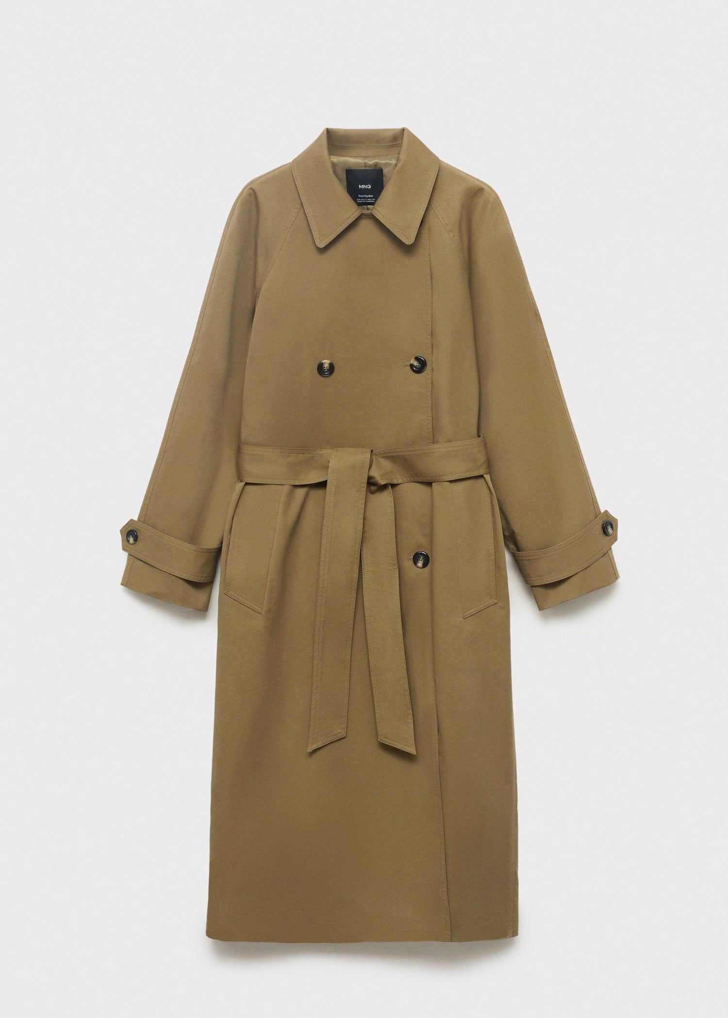 Long Double Breasted Trench Coat