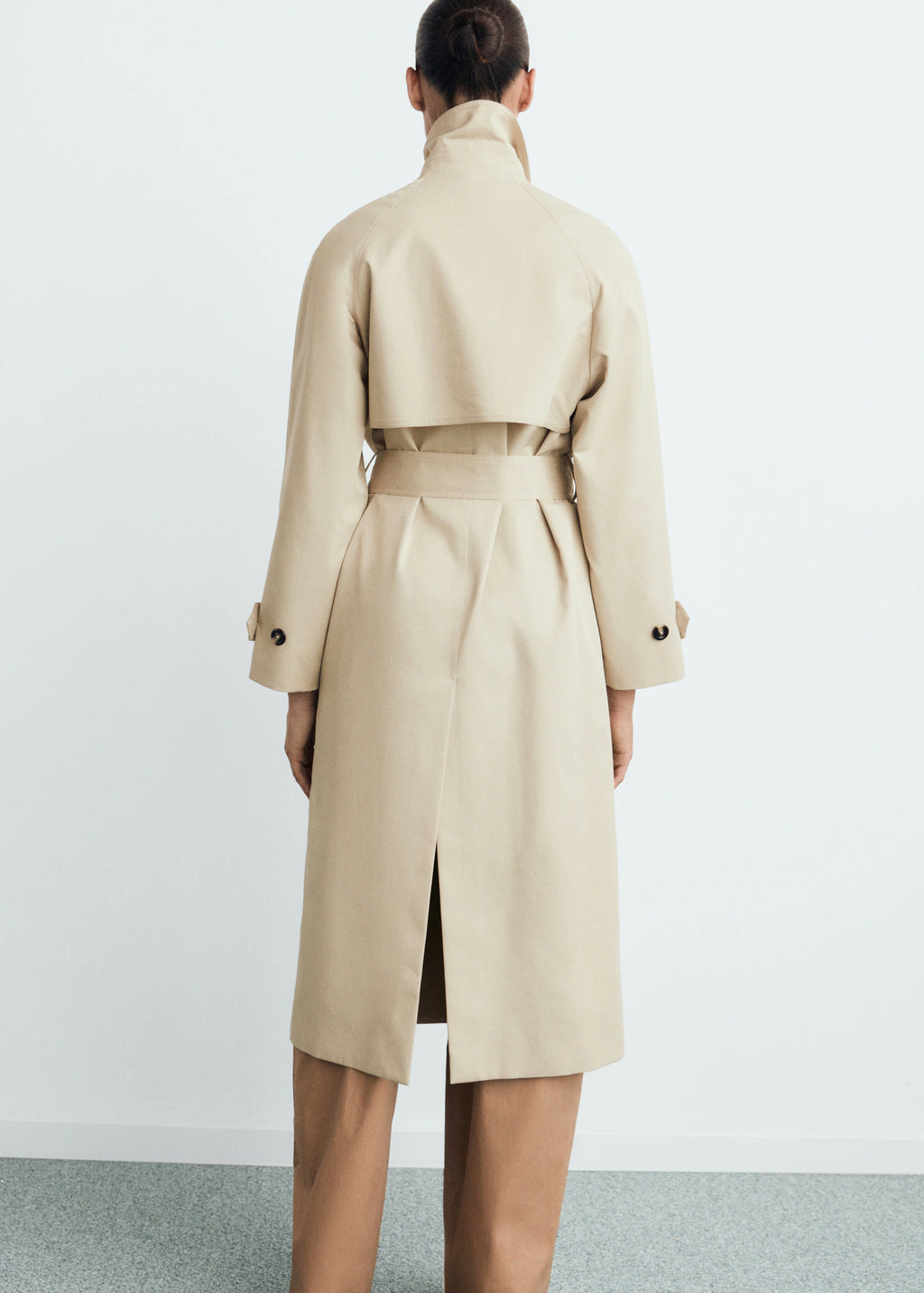 Long Double Breasted Trench Coat