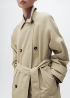 Long Double Breasted Trench Coat